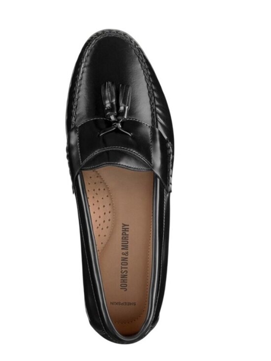 Johnston & Murphy Hayes Tassel Loafers Black Leather Men’s 11 Wide New In Box main image 6